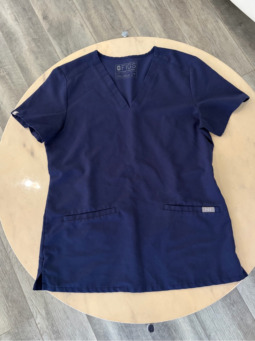 Figs Navy Blue Scrub Top.